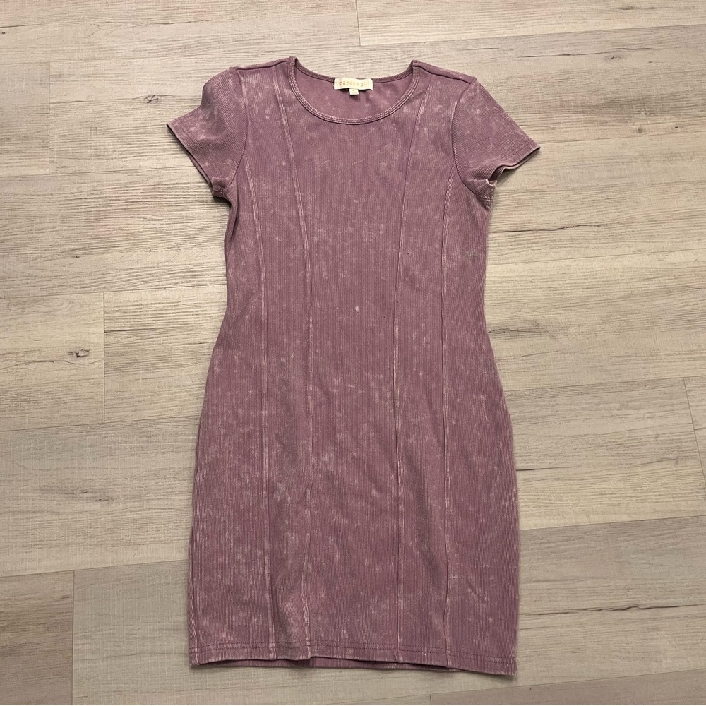 Madden Girl Juniors' Ribbed Knit T- Shirt Dress Large